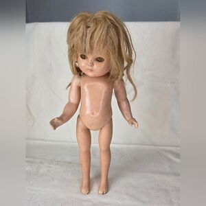 Vintage Blonde Doll with Brown Eyes